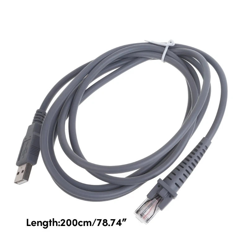 USB Scanner Cable Replacement USB Cord 2m/7FT Length for GD4130 QD2100 GBT4100