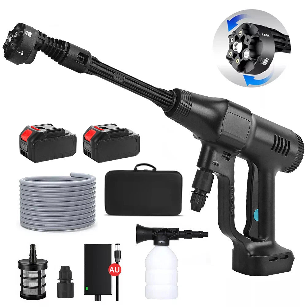 Brushless Cordless Electric High Pressure Spray Car Gun 6-in-1 Washer Cleaner