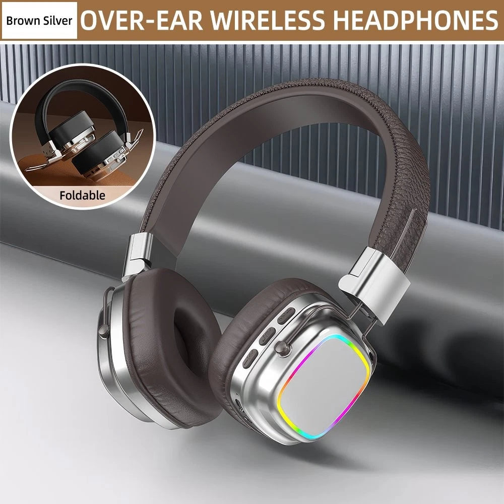 Wireless Headphones Bluetooth Earphones Headset Rechargeable with Mic Foldable