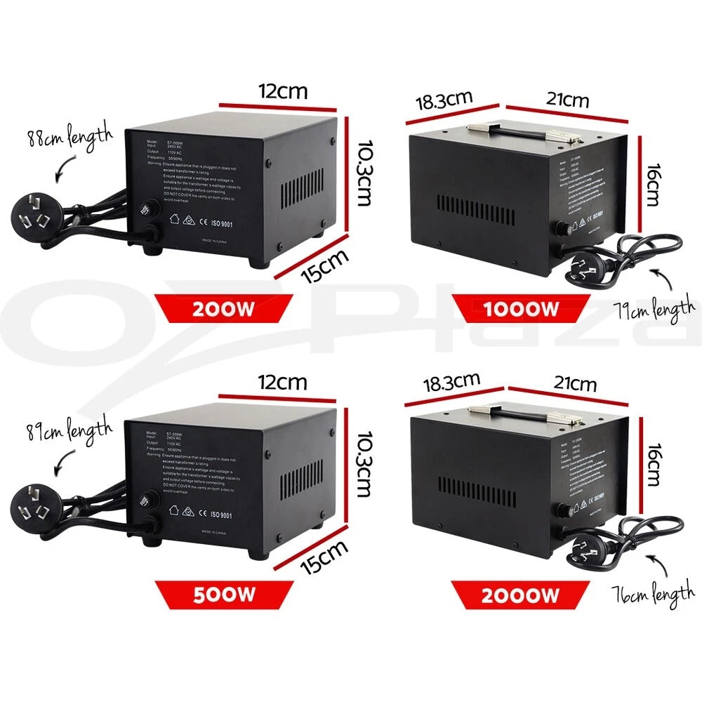 Giantz Step Down Transformer 240V-110V Stepdown Voltage Converter Travel AU-US