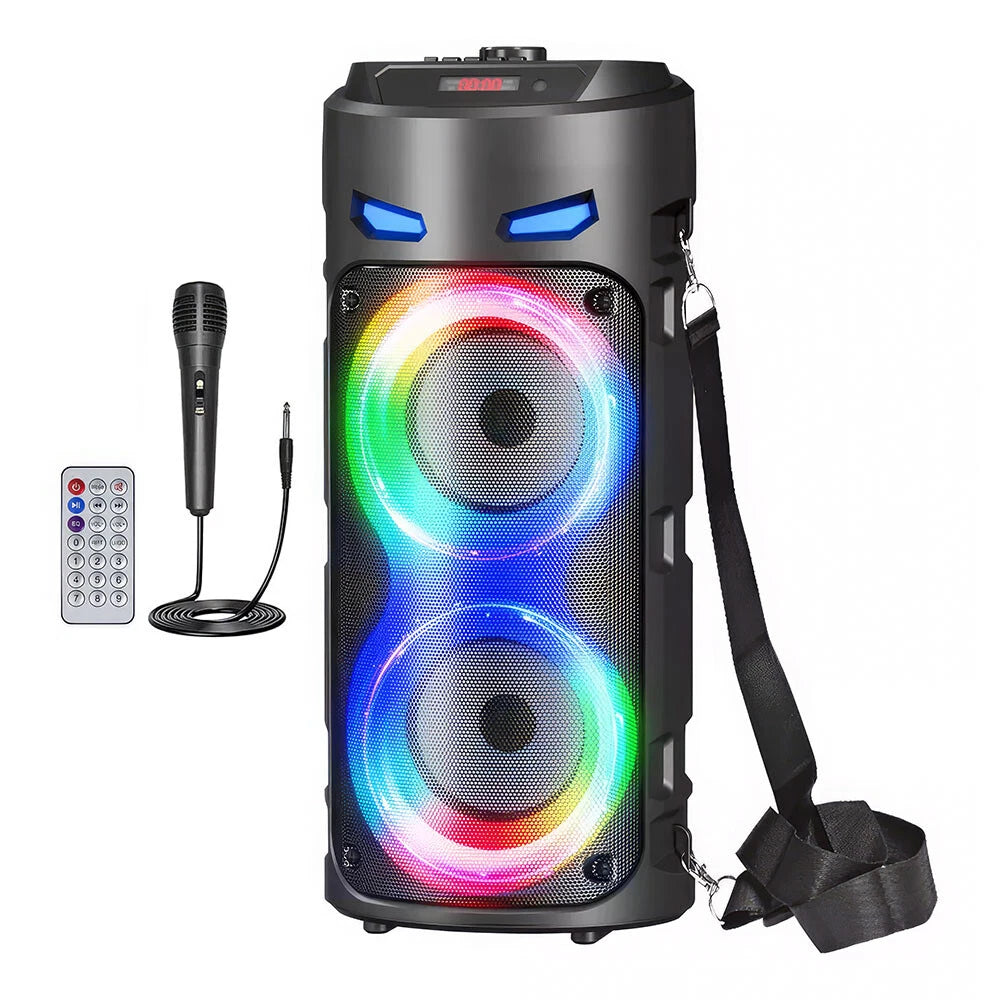 Portable Bluetooth Party Speaker Sub Woofer Heavy Bass 2000W Sound System & MIC