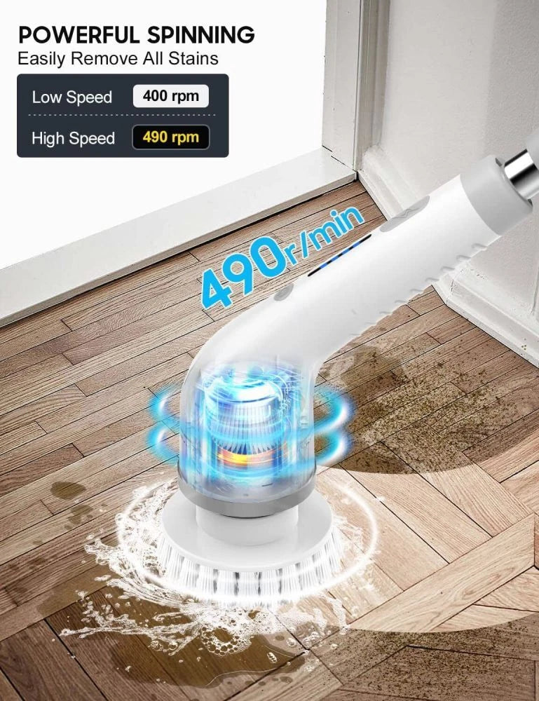 Electric Spin Scrubber Turbo Scrub Cleaning Brush Cordless Chargeable Bathroom