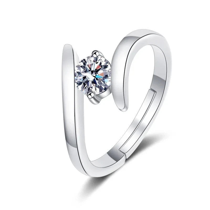 925 Sterling Silver Zircon Ring – Luxury Women’s Wedding & Party Jewelry