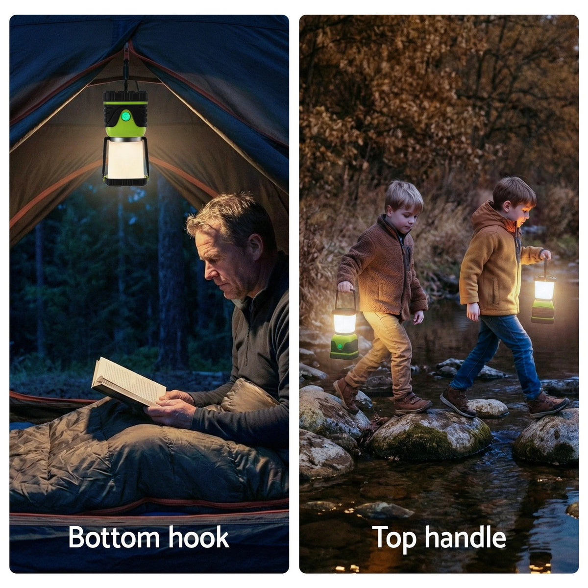 Weisshorn 2PCS LED Camping Lantern 1000LM Portable Waterproof Emergency Light