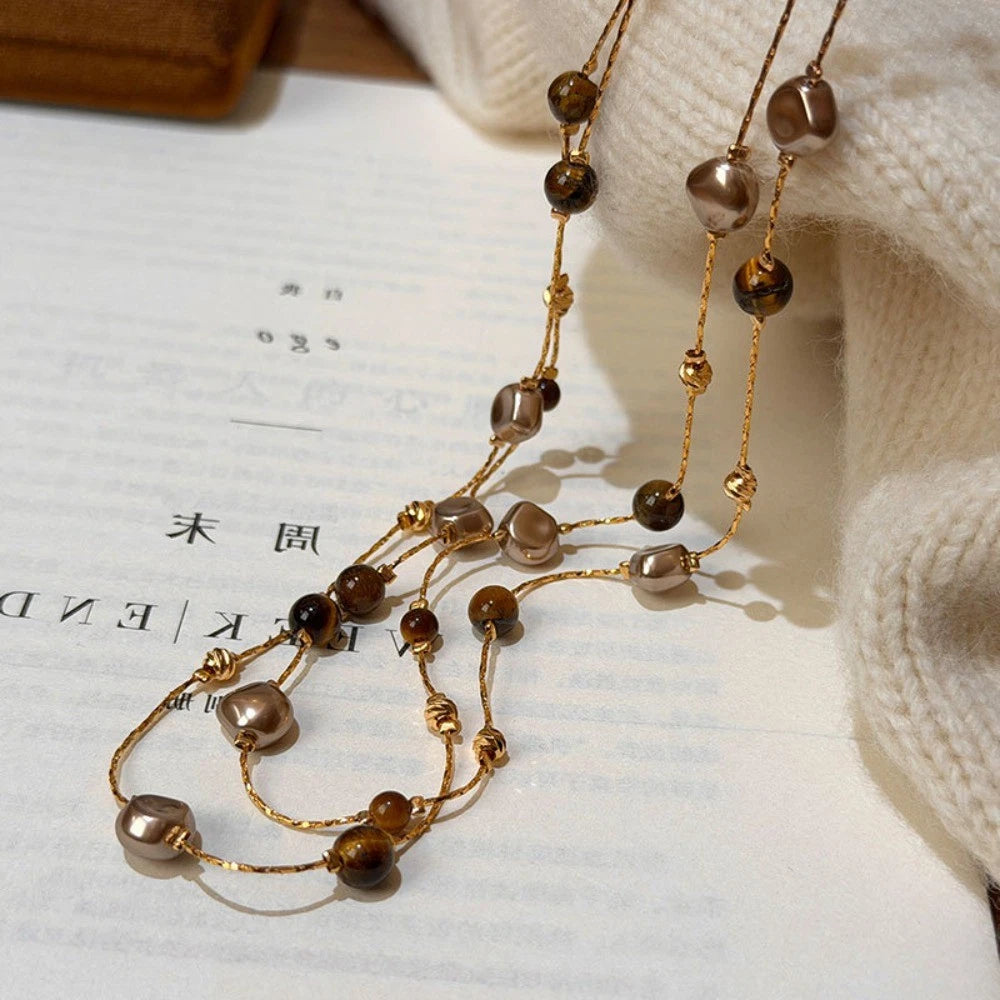Colorful Long Sweater Chain Long Length Beaded Sweater Chain Women's Jewelry