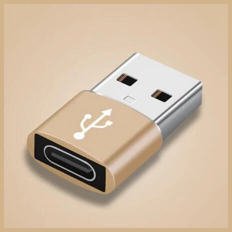 USB Type A Male to USB C Type C Female Charging Port Adapter Fast Converter