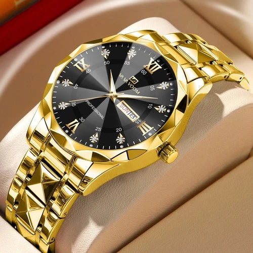 Men's Luxury Watches Stainless Steel Waterproof Quartz Business Wrist Watch