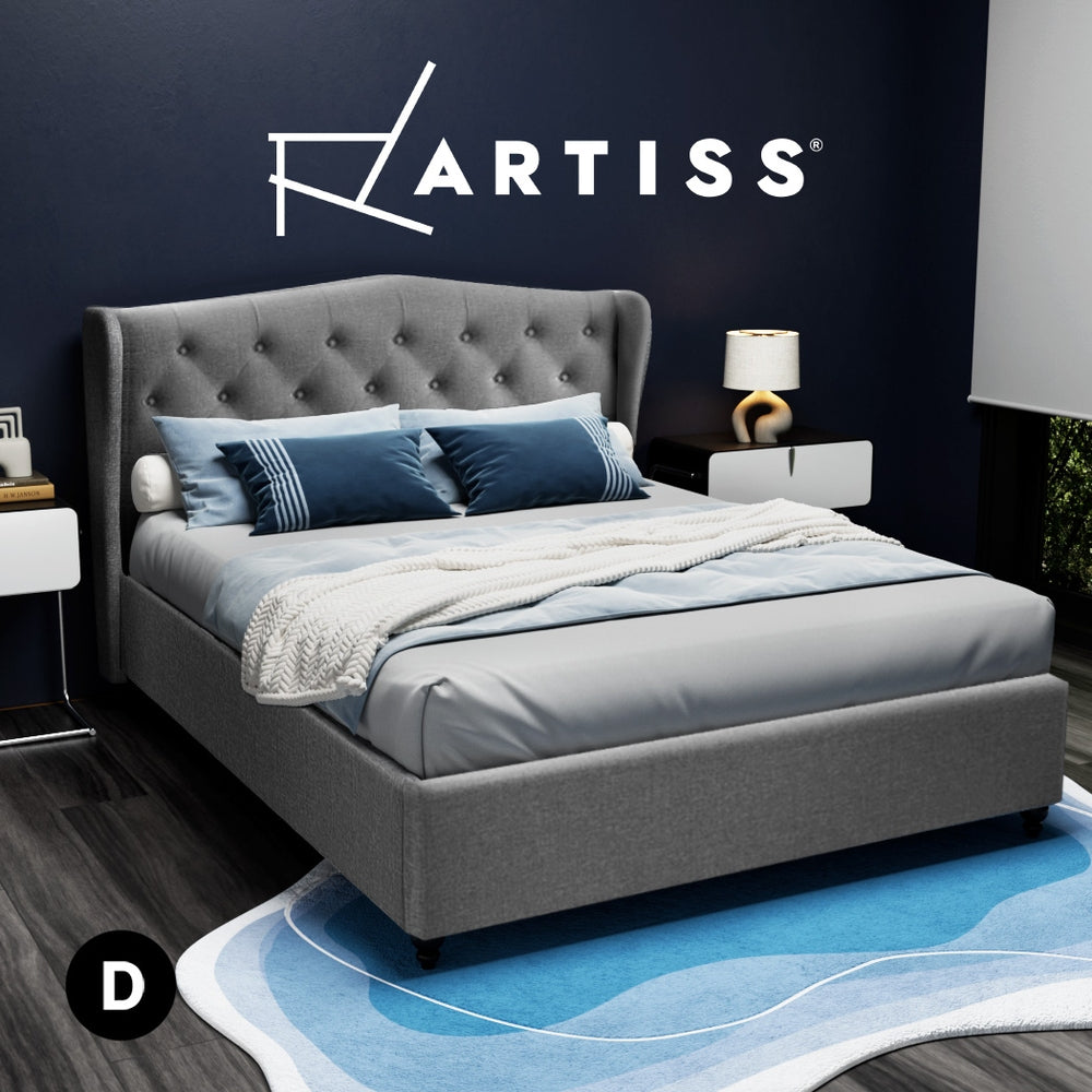 Artiss Bed Frame Double Queen King Size Base Mattress Platform Fabric Wooden