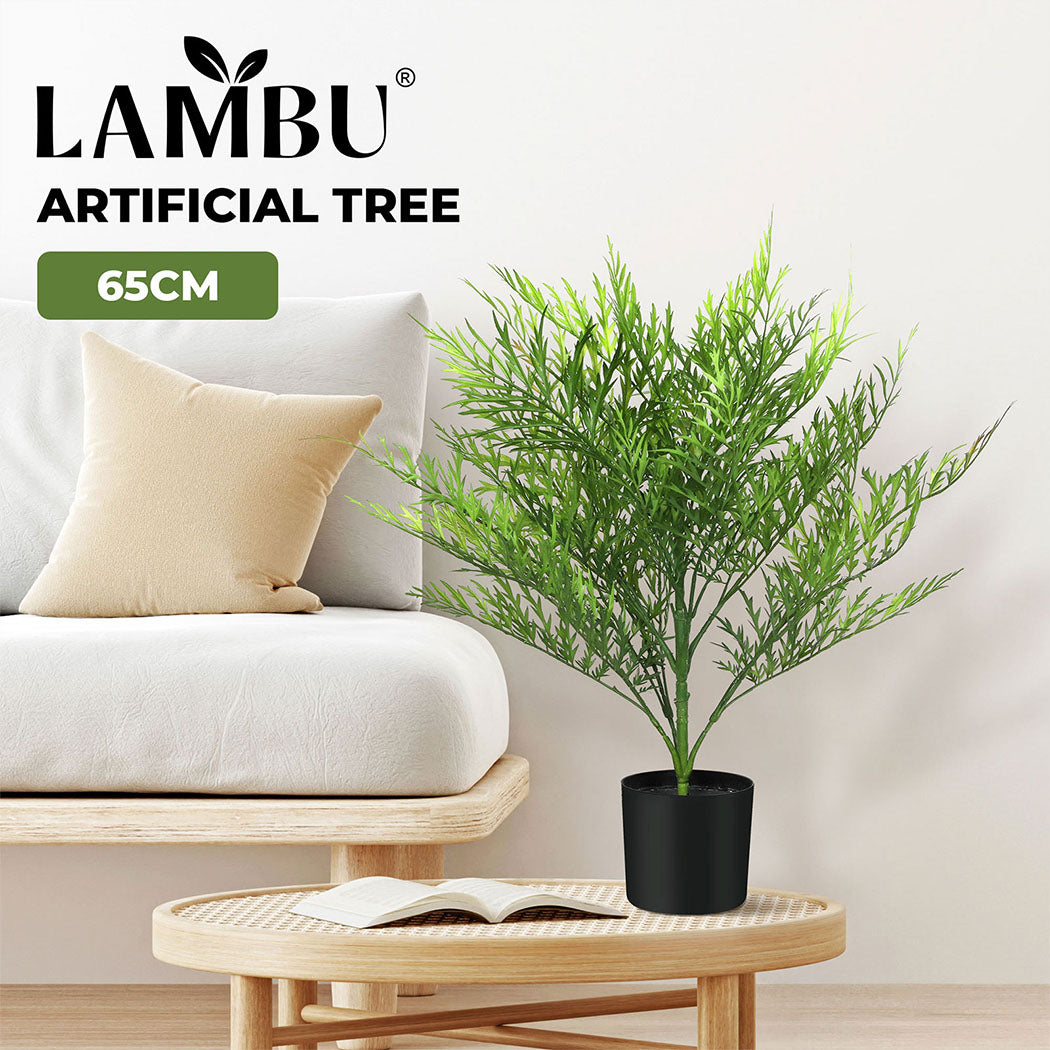 Lambu Artificial Plants Palm in Pot Fake Tree Lifelike Home Office Decor Indoor