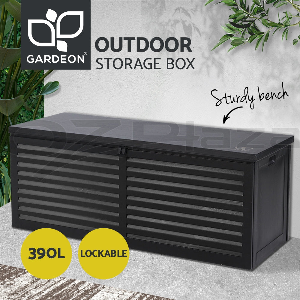 Gardeon Outdoor Storage Box 390/490L Indoor Garden Bench Toy Tool Sheds Chest