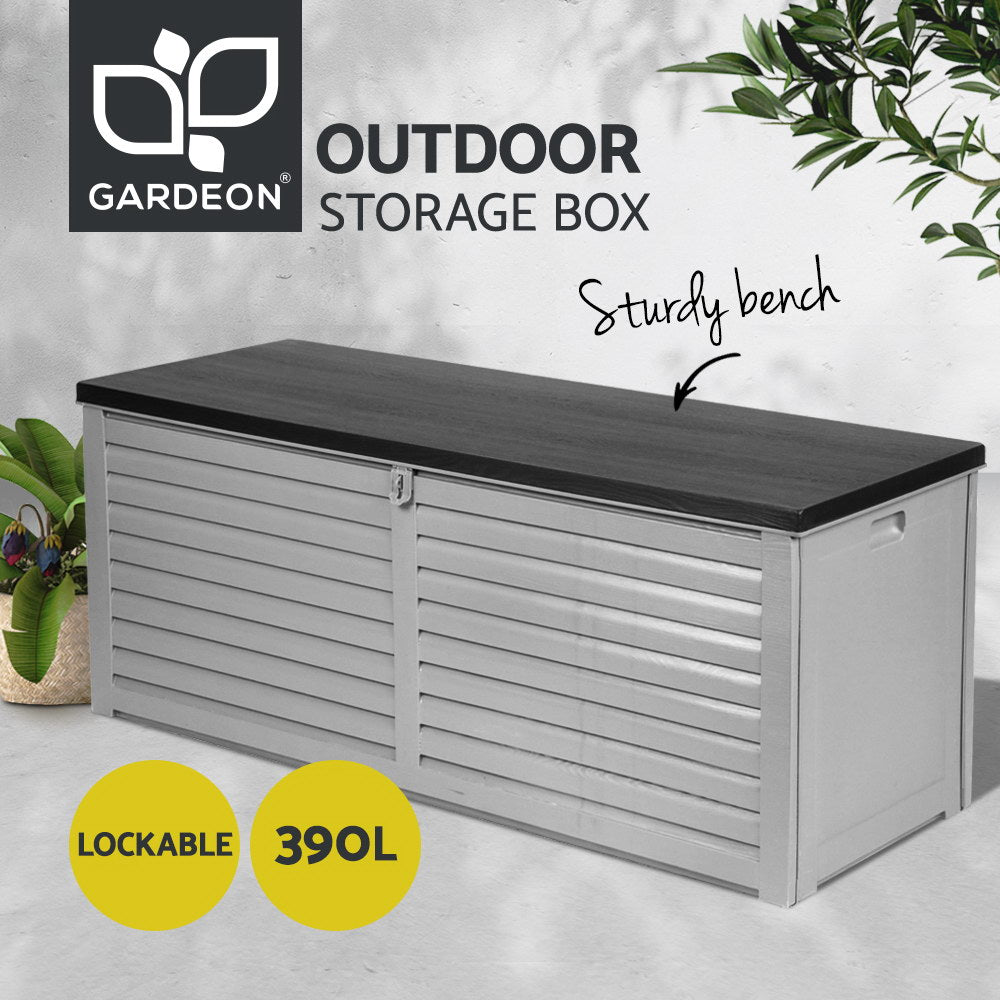 Gardeon Outdoor Storage Box 390/490L Indoor Garden Bench Toy Tool Sheds Chest