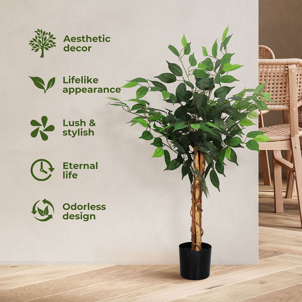 Lambu Artificial Plants Palm in Pot Fake Tree Lifelike Home Office Decor Indoor