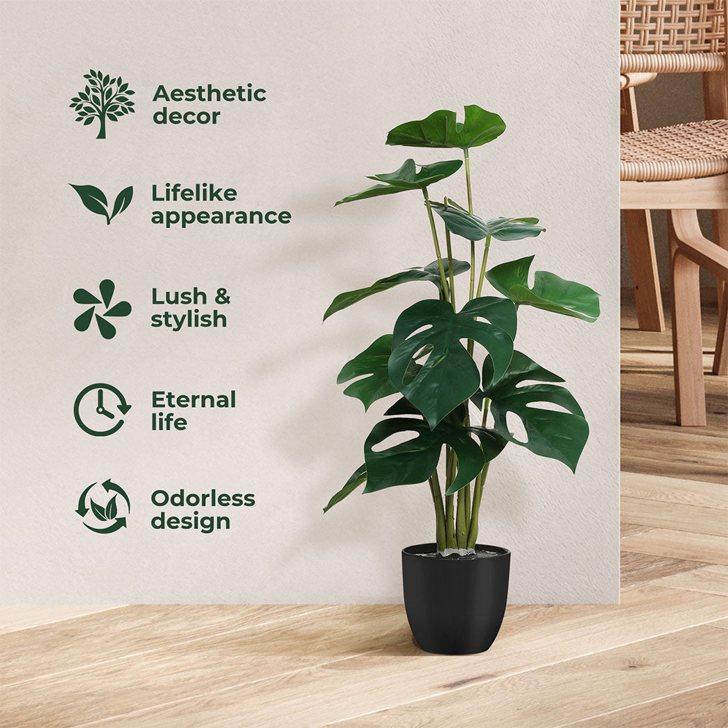 Lambu Artificial Plants Palm in Pot Fake Tree Lifelike Home Office Decor Indoor