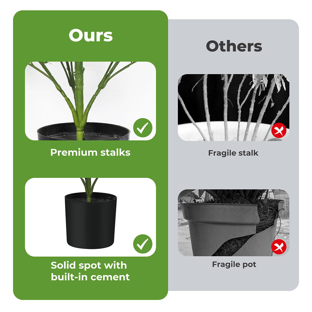 Lambu Artificial Plants Palm in Pot Fake Tree Lifelike Home Office Decor Indoor