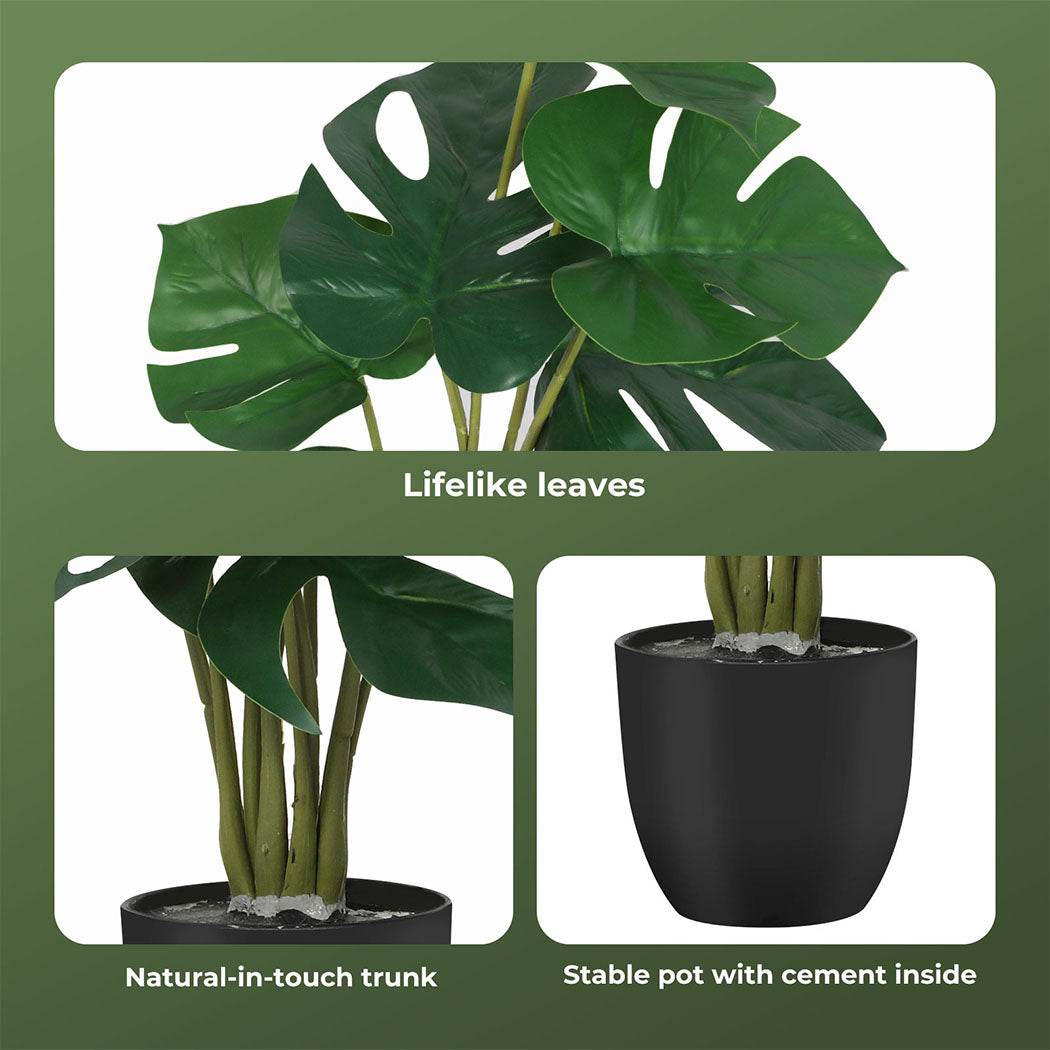 Lambu Artificial Plants Palm in Pot Fake Tree Lifelike Home Office Decor Indoor