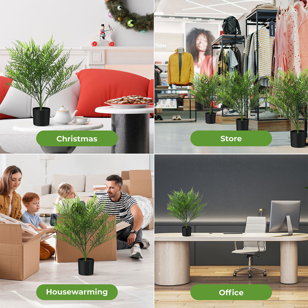 Lambu Artificial Plants Palm in Pot Fake Tree Lifelike Home Office Decor Indoor