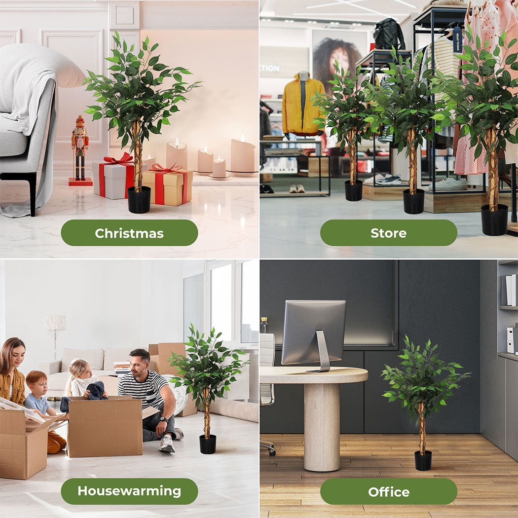 Lambu Artificial Plants Palm in Pot Fake Tree Lifelike Home Office Decor Indoor