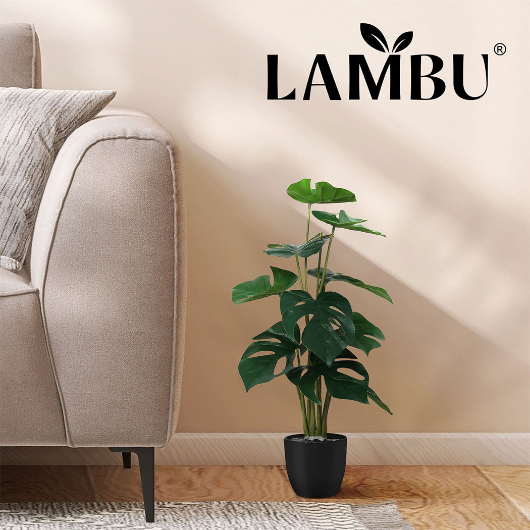 Lambu Artificial Plants Palm in Pot Fake Tree Lifelike Home Office Decor Indoor