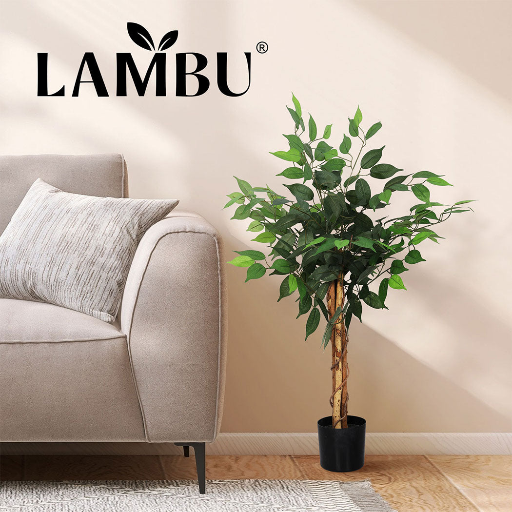 Lambu Artificial Plants Palm in Pot Fake Tree Lifelike Home Office Decor Indoor