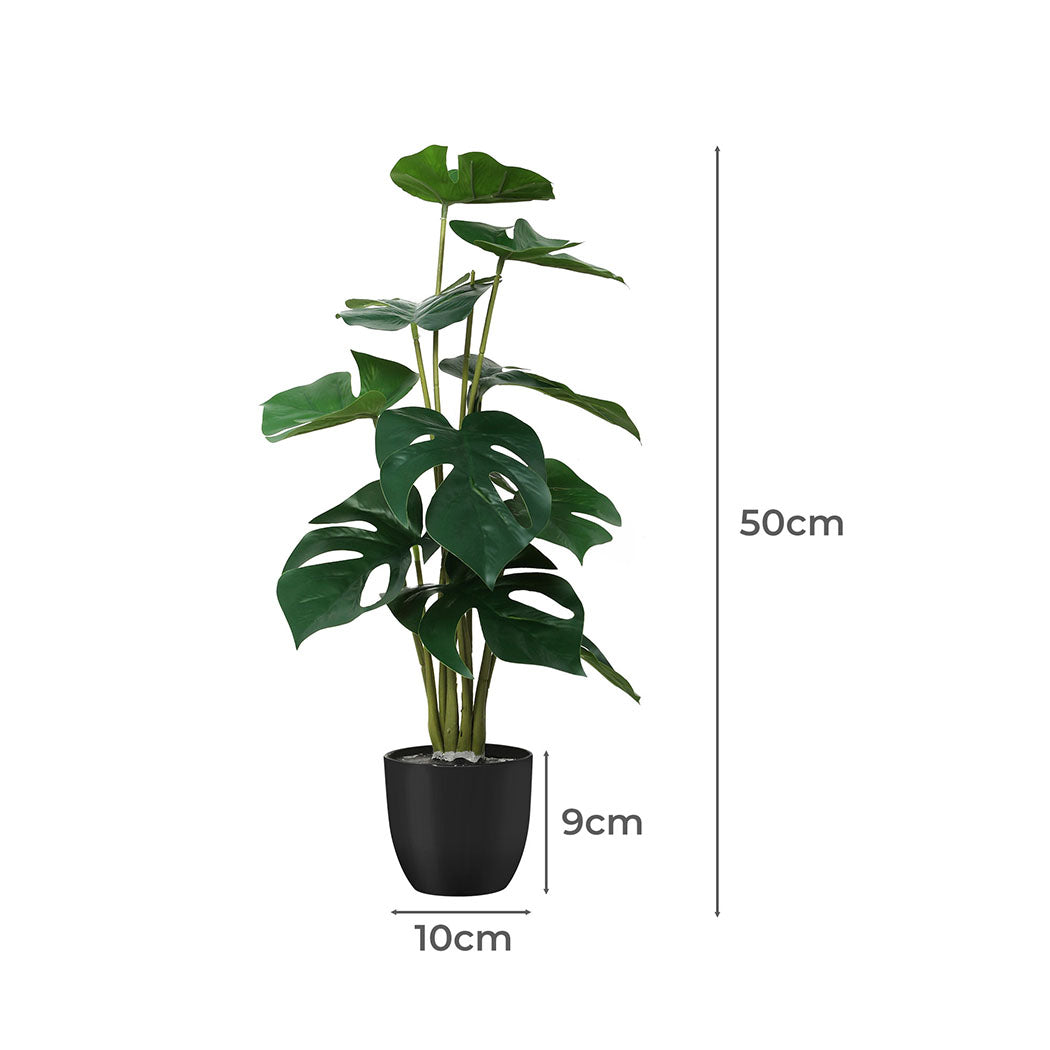 Lambu Artificial Plants Palm in Pot Fake Tree Lifelike Home Office Decor Indoor