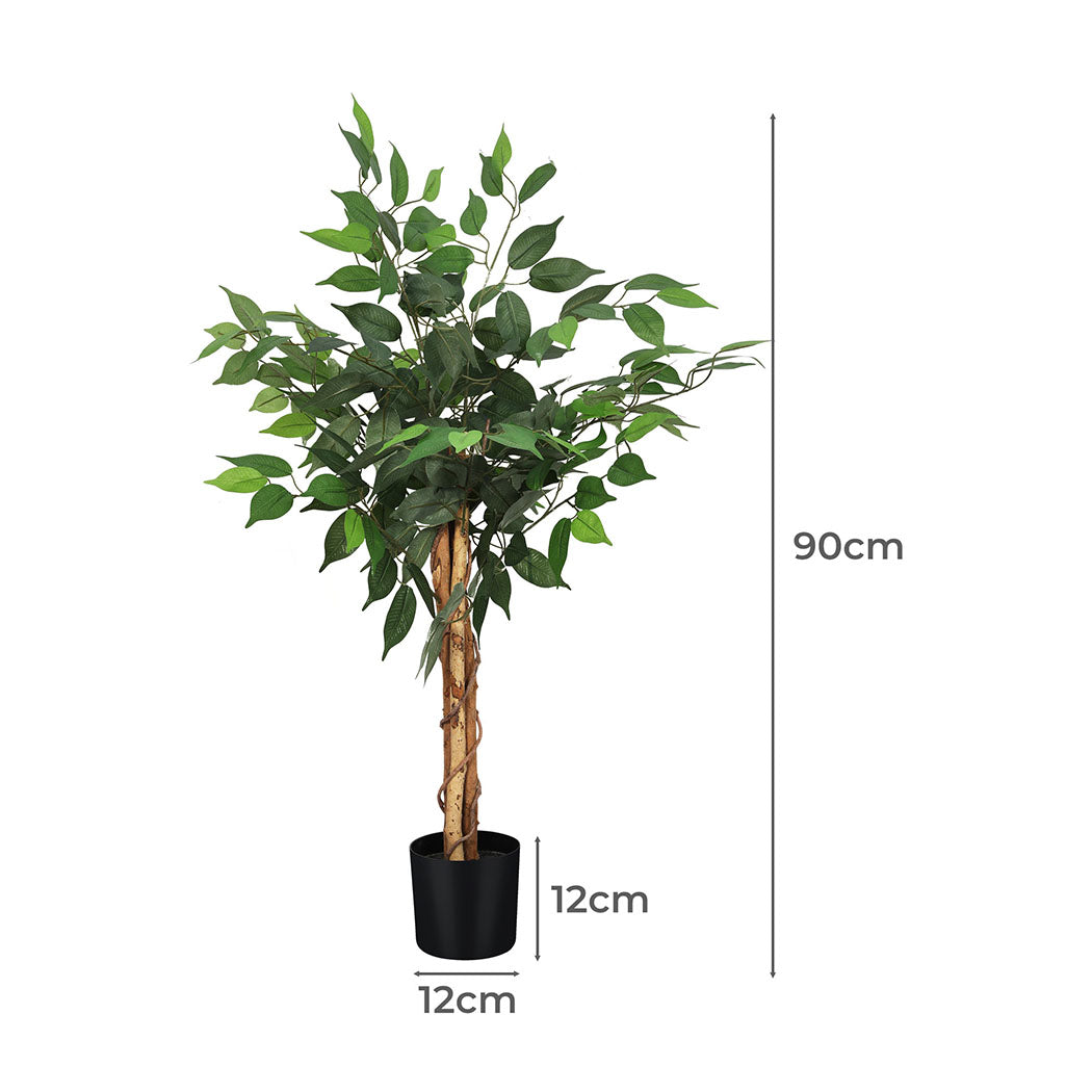 Lambu Artificial Plants Palm in Pot Fake Tree Lifelike Home Office Decor Indoor
