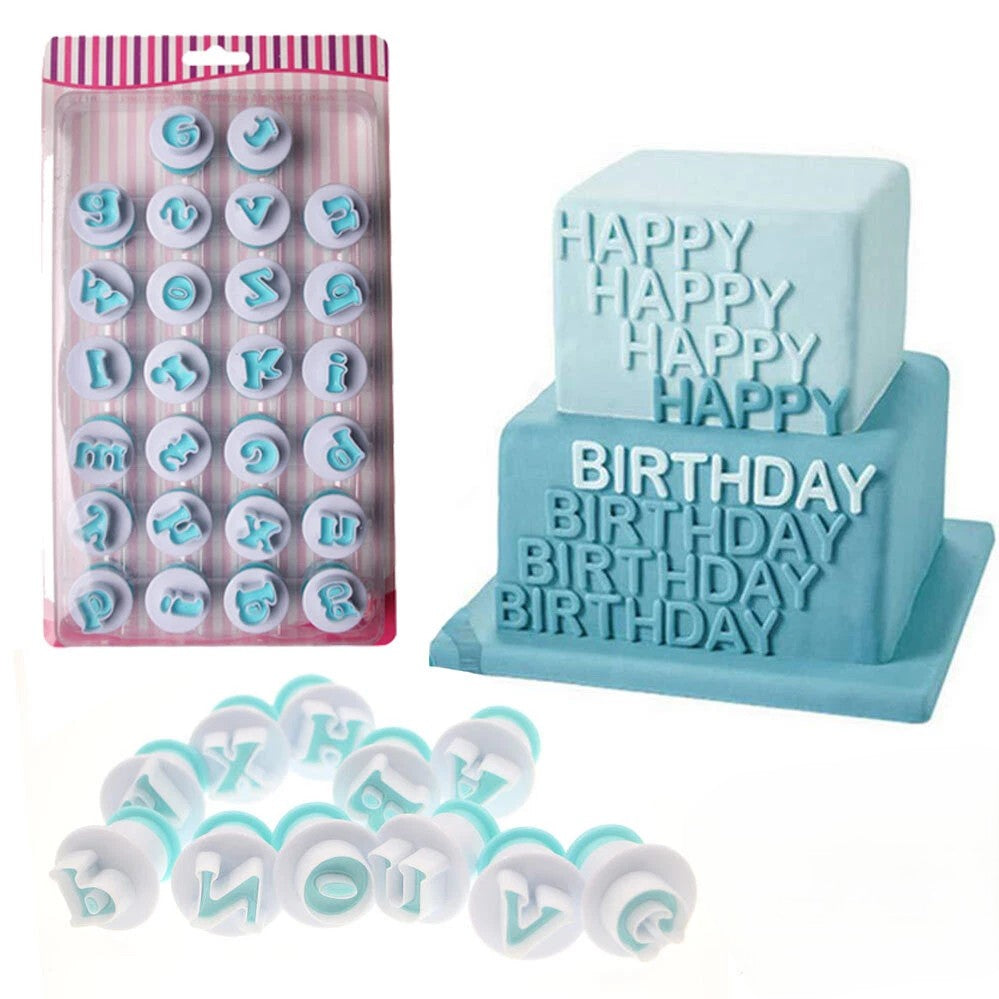 Alphabet Number Cutter Cake Decorating Mold Icing Mould Set Letter Fondant