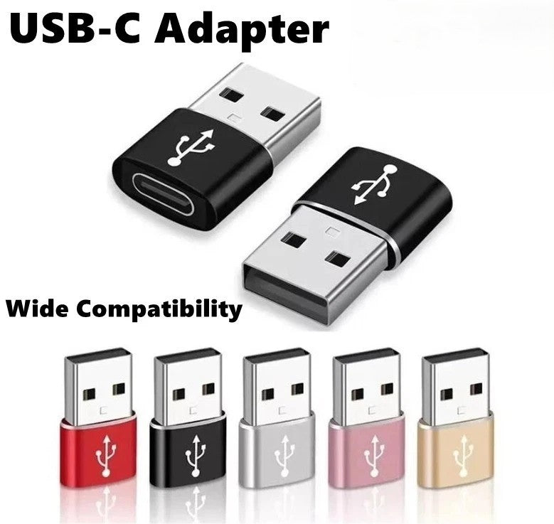 USB Type A Male to USB C Type C Female Charging Port Adapter Fast Converter