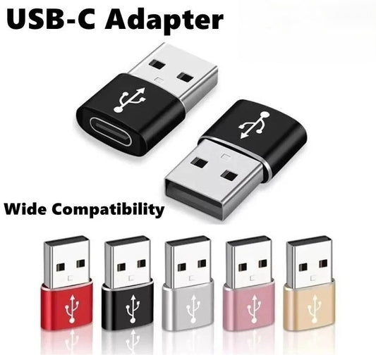 USB Type A Male to USB C Type C Female Charging Port Adapter Fast Converter