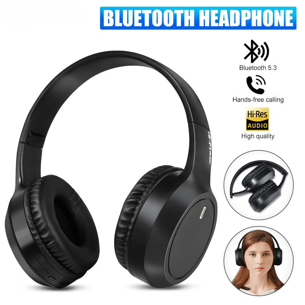 Wireless Headphones Bluetooth Earphones Headset Rechargeable with Mic