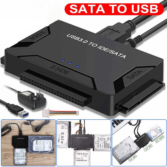SATA IDE to USB 3.0 Adapter External Hard Drive Converter 2.5 3.5 Inch Data Kit