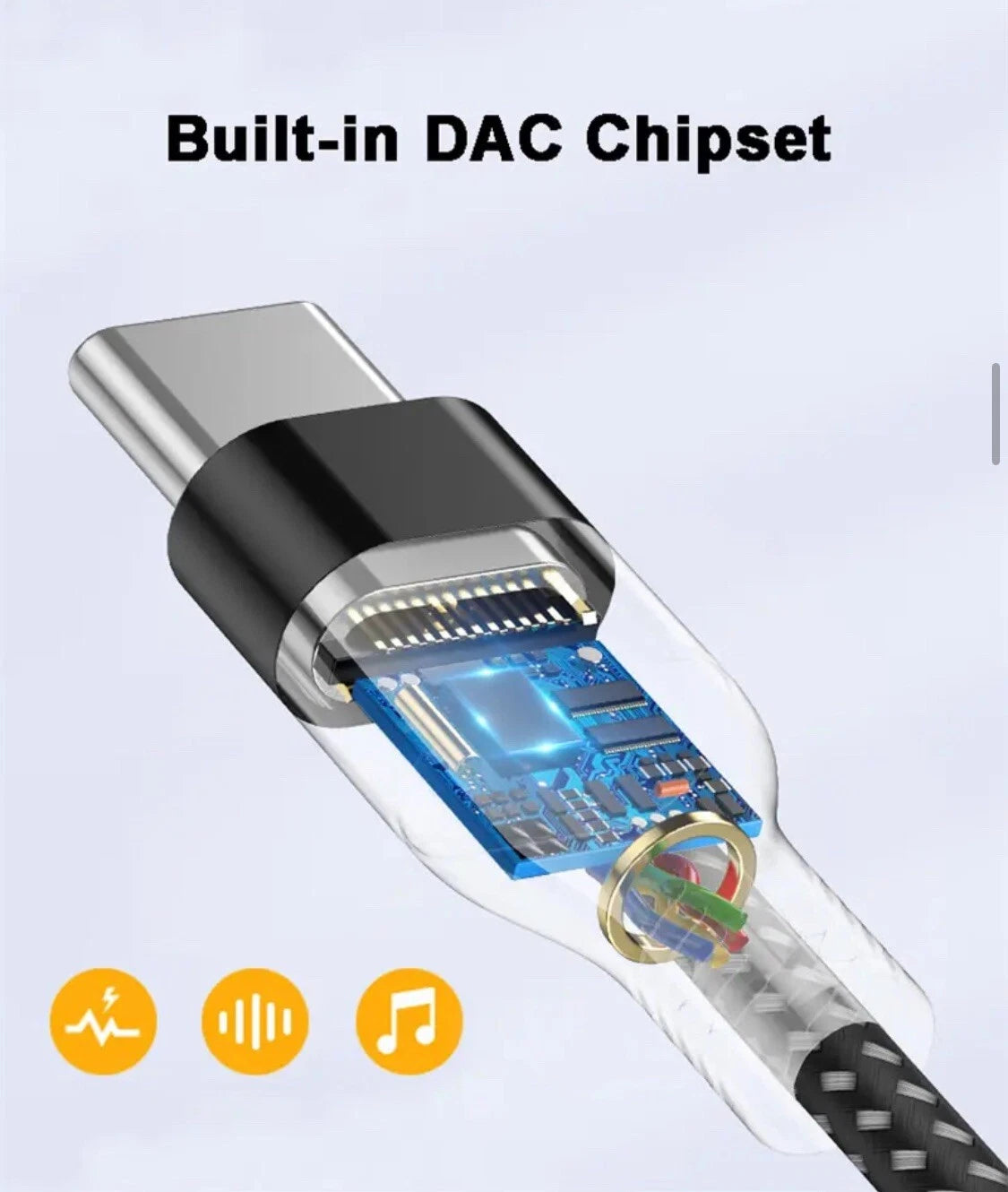 USB Type C TO 3.5mm Female Headphone Jack Adapter AUX Stereo Speaker Audio Cable