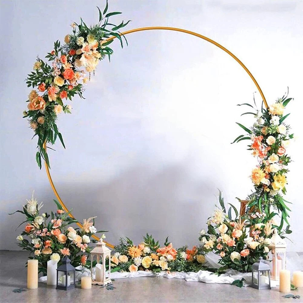 2M Round Wedding Balloon Arch Backdrop Stand Flower Party Decoration Background