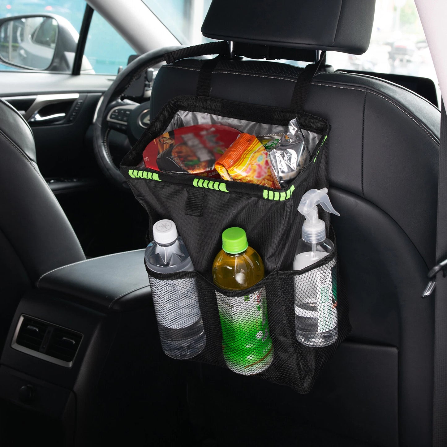 Waterproof Car Trash Bag Litter Can Garbage Waste Bin Seat Organizer Storage Box