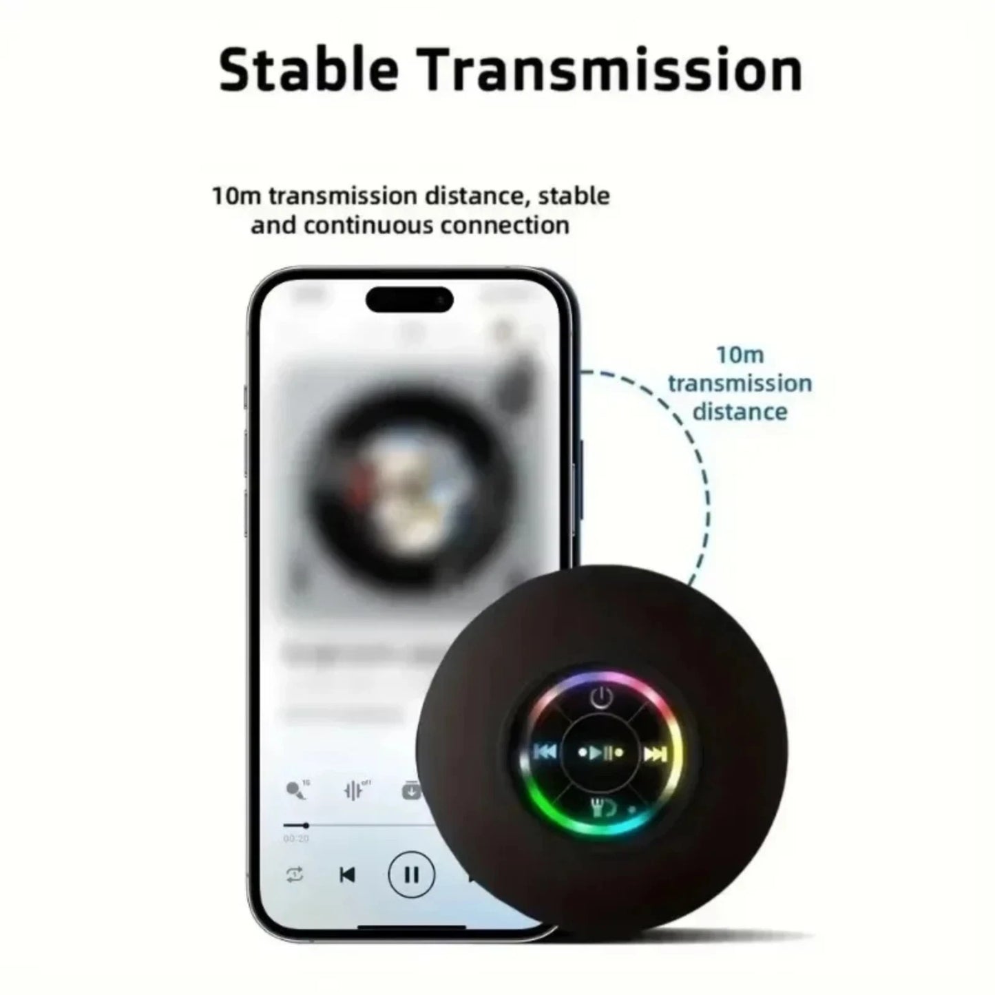 Waterproof Bluetooth Speaker Portable LED Bathroom Shower Wireless Mini Stereo