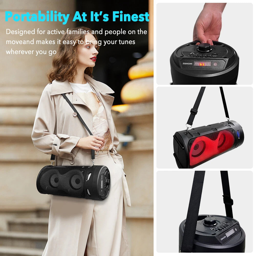 Portable Bluetooth Party Speaker Sub Woofer Heavy Bass 2000W Sound System & MIC