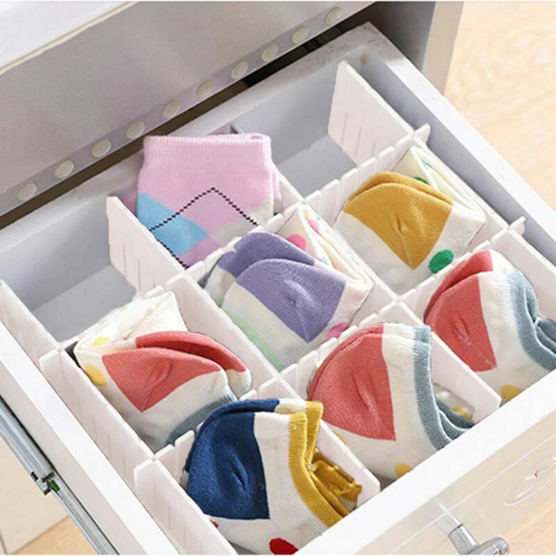 24X Adjustable Clapboard Drawer Cabinet Divider Partition DIY Storage Organiser