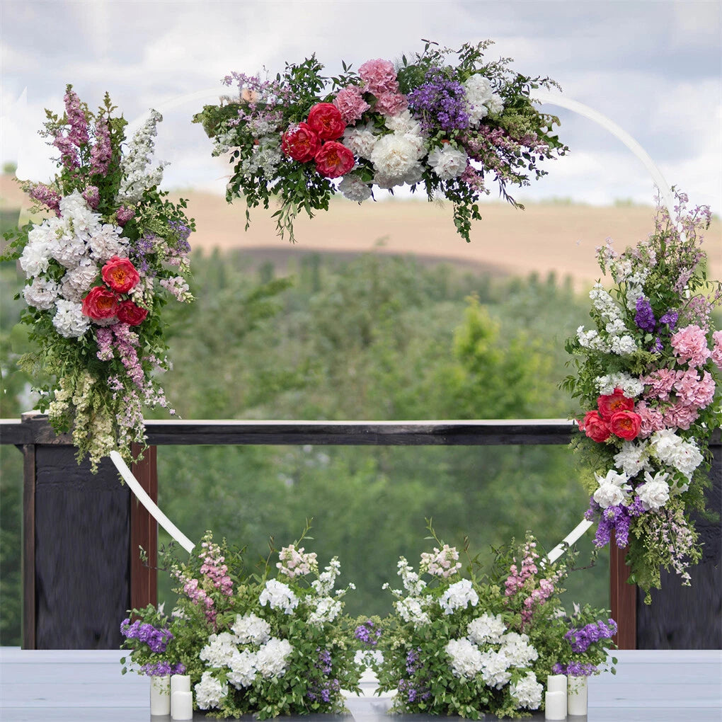 7.21ft Heart Shaped Wedding Backdrop Stand Metal Balloon Arch Frame Ceremony