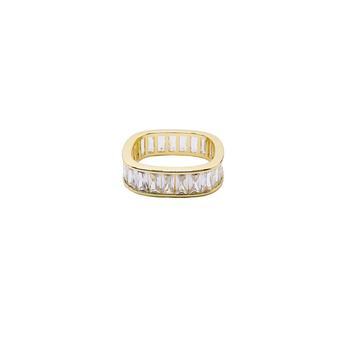 Square Zircon Diamond Row Ring Women Elegant Luxury Fashion Jewellery GiftChoice