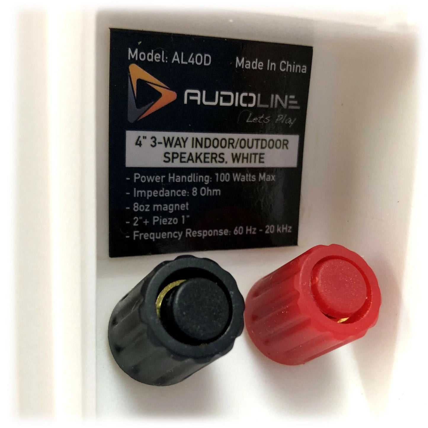 NEW AUDIOLINE 3-WAY INDOOR OUTDOOR SPEAKER 4" WALL CEILING HOME STUDIO PATIO
