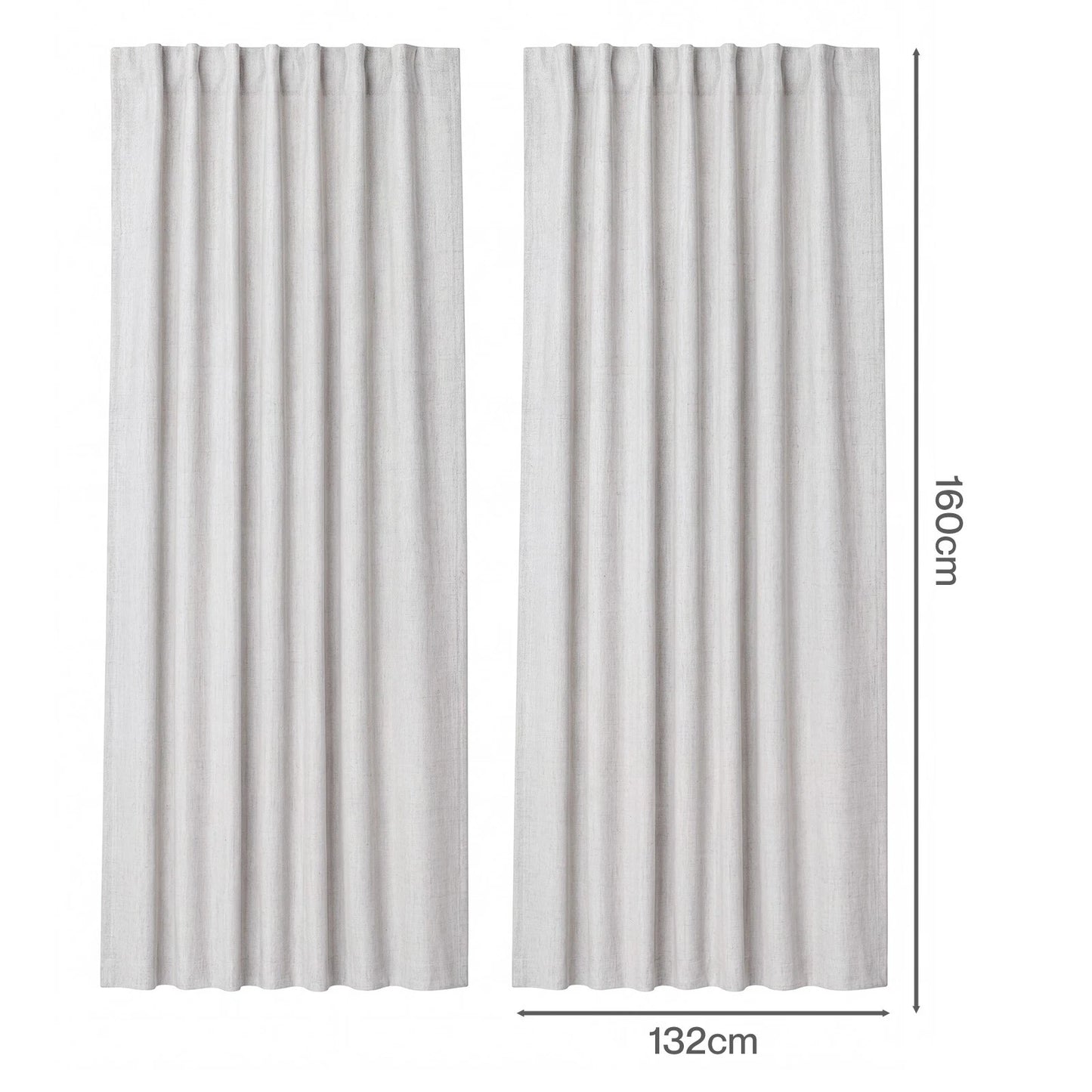Marlow 2 Panels Blackout Curtains Thermal Linen Look Curtain Draperies Window
