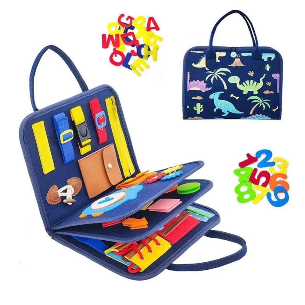 Busy Board Montessori Toddler Sensory Educational Fine Motor Travel Quiet Book