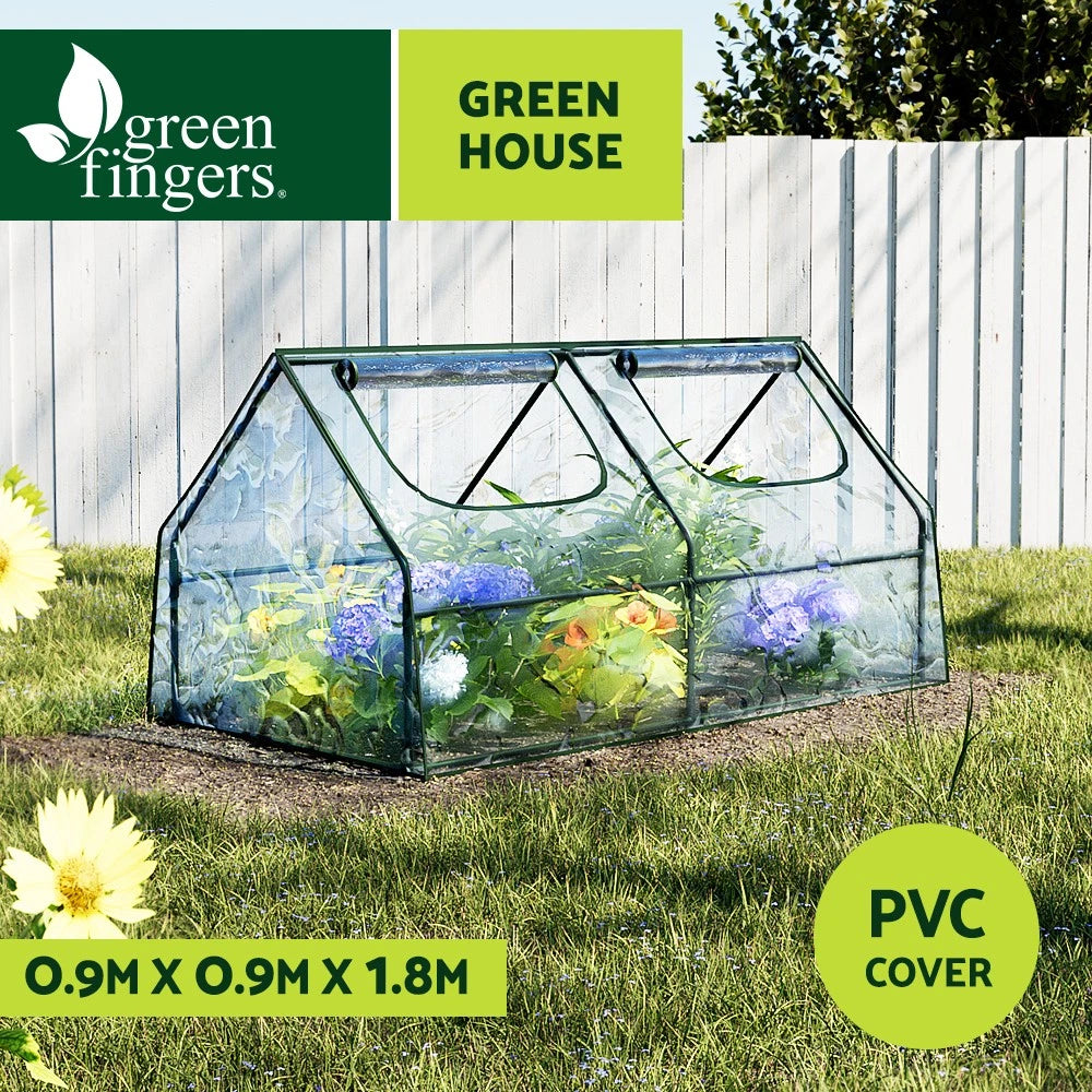 Green Fingers Greenhouse Mini Green House Raised Garden Bed Planter 0.9x1.8x0.9M
