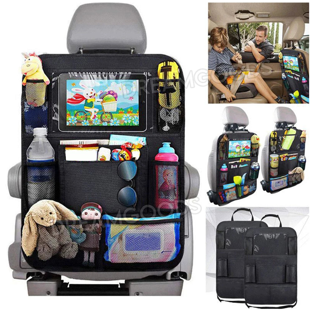 2PCS Car Seat Back Organiser Multi Pocket Storage Bag Pouch Holder Interior Tidy