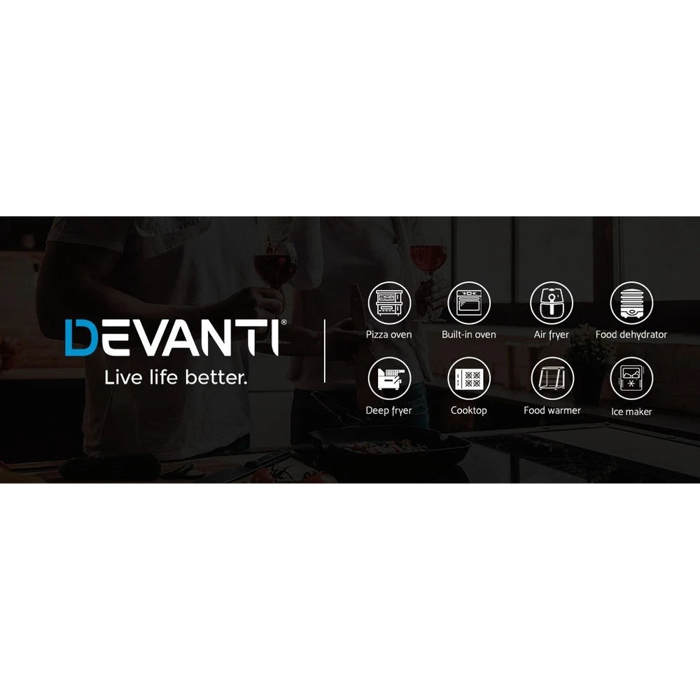 Devanti Commercial Electric Deep Fryer 10L Basket Chip Cooker Stainless Steel