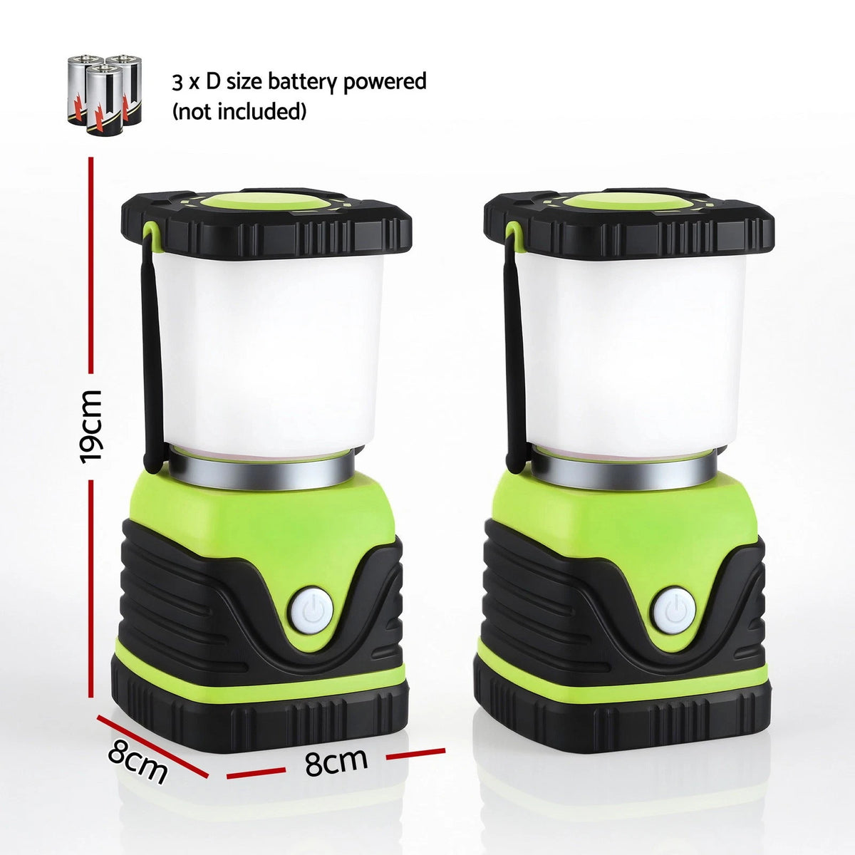 Weisshorn 2PCS LED Camping Lantern 1000LM Portable Waterproof Emergency Light