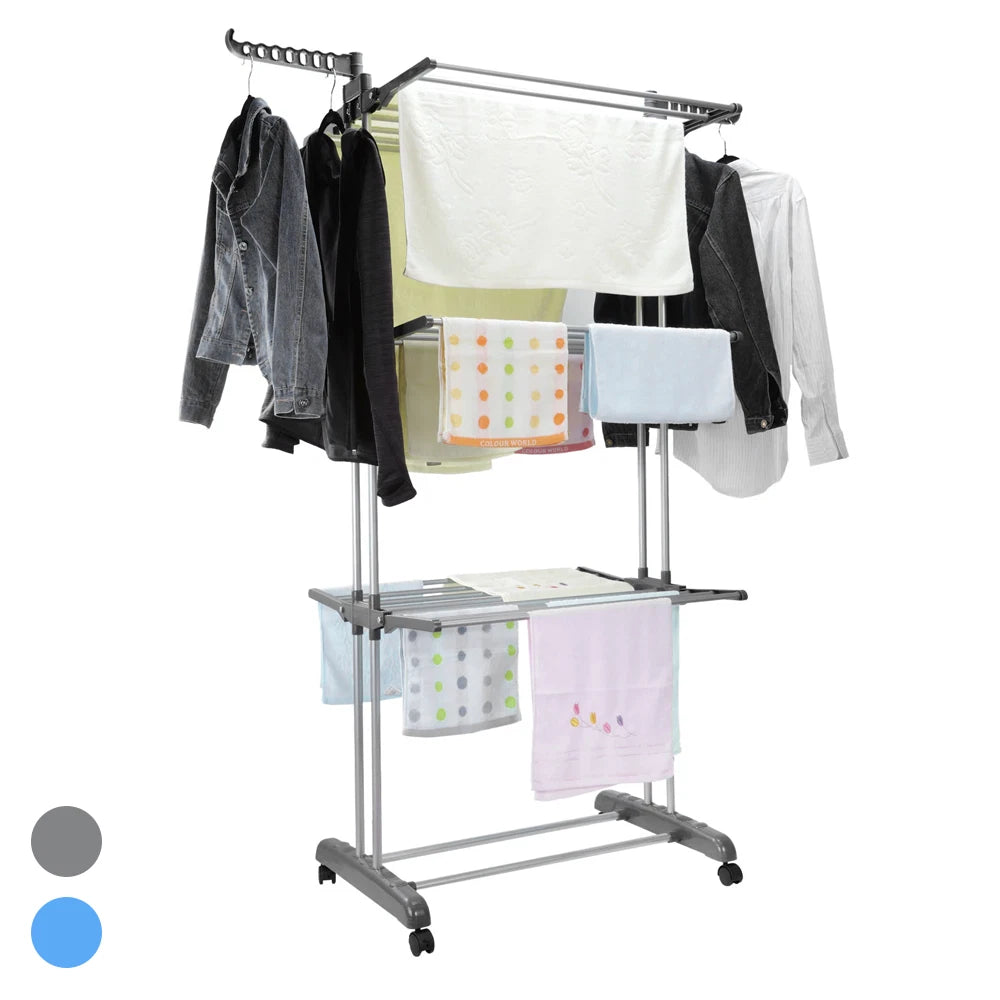 Foldable Garment Hanger Shoes Clothes Airer Drying Rack Laundry Support Horse AU