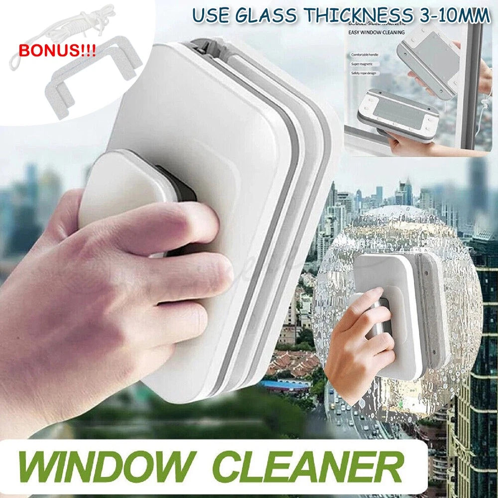 Magnetic Window Cleaner Glass Brush Wiper Washing Double Side Cleaning Tools AU