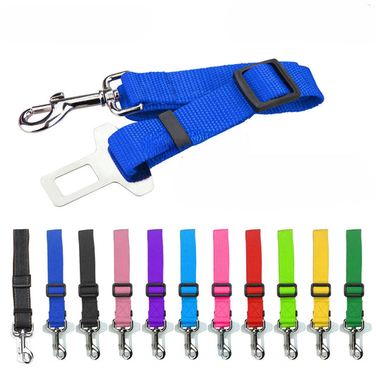 ADJUSTABLE CAR DOG SEAT BELT SAFETY VEHICLE HARNESS LEAD LEASHES CLIP PET PUPPY