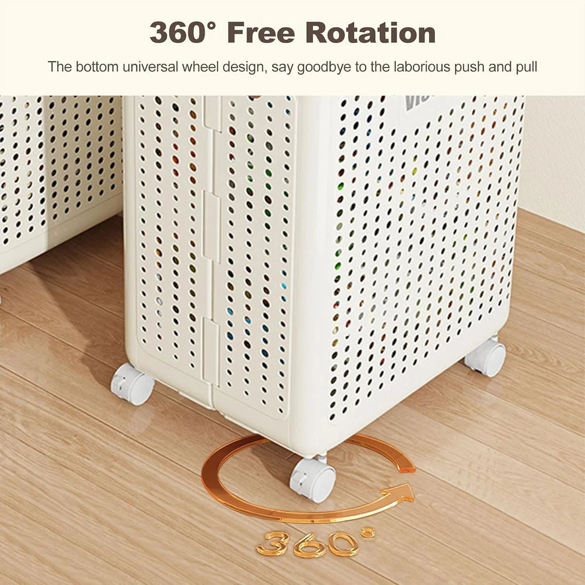 Folding Portable Laundry Basket Multifunctional Storage for Bathroom Household