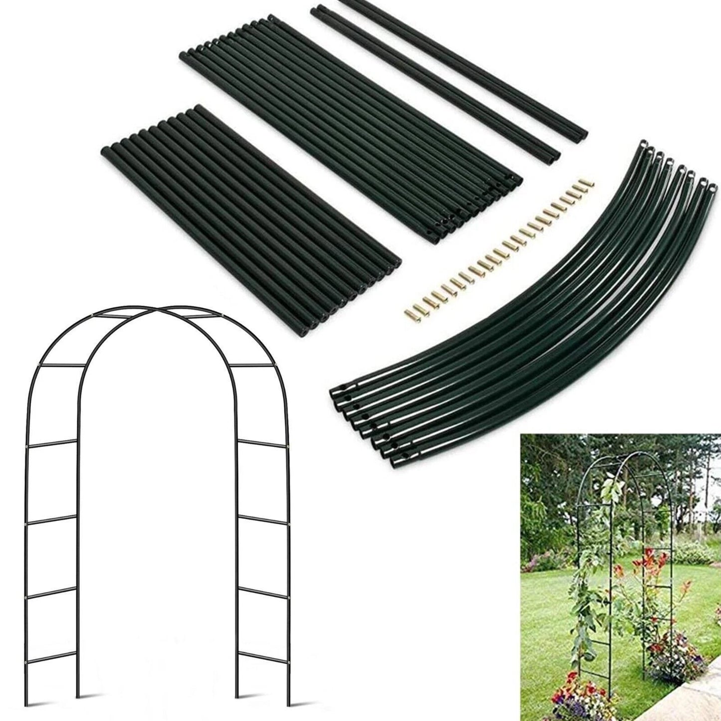 Garden Arch Wedding Archway Trellis Climbing Plants Support with Base